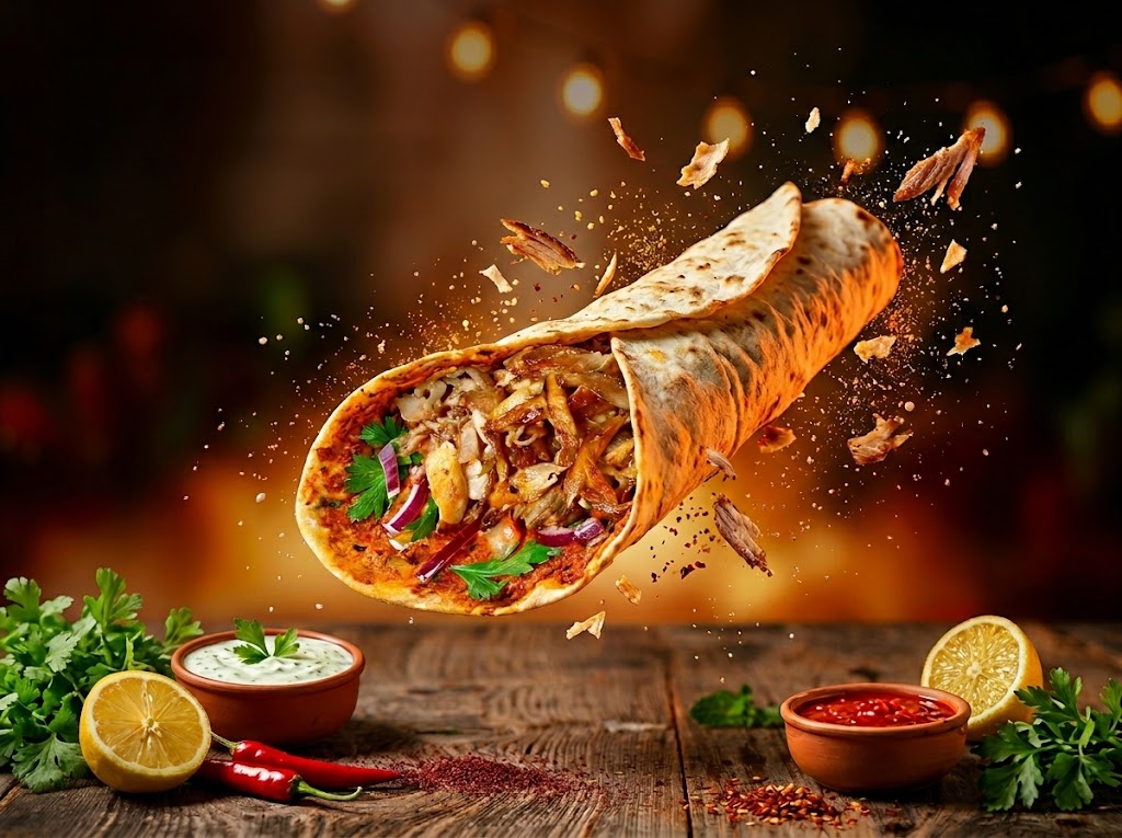 Lahmacun mit Döner
